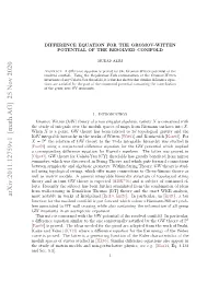 Difference Equation for the Gromov-Witten Potential of the Resolved Conifold3
