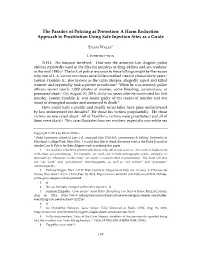The Paradox of Policing As Protection: a Harm Reduction Approach to Prostitution Using Safe Injection Sites As a Guide