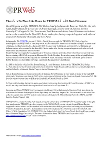 Thereâ™S No Place Like Home for TRIMSPAÂ™Sâ® David Stremme