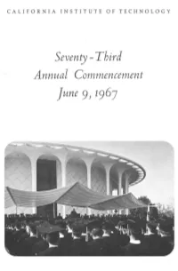 Third Annual Commencement June 9) 1967