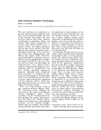User Interface Software Technology BRAD A