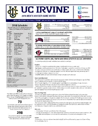 2018 Schedule
