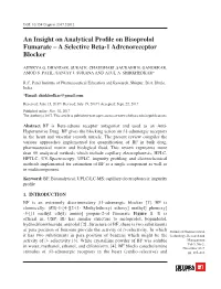 An Insight on Analytical Profile on Bisoprolol Fumarate – a Selective Beta-1 Adrenoreceptor Blocker