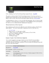 Guide to Building Your Own Tesla Personal Supercomputer System Print PDF
