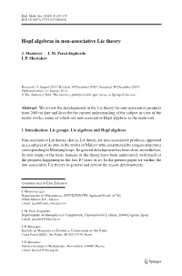 Hopf Algebras in Non-Associative Lie Theory