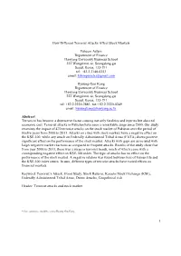 How Different Terrorist Attacks Affect Stock Markets