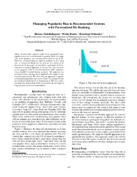 Managing Popularity Bias in Recommender Systems with Personalized Re-Ranking