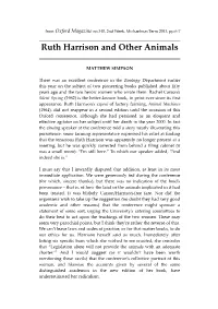 Ruth Harrison and Other Animals