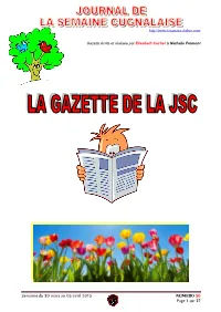 Semaine Du 30 Mars Au 05 Avril 2015 NUMERO 50 Page 1 Sur 27