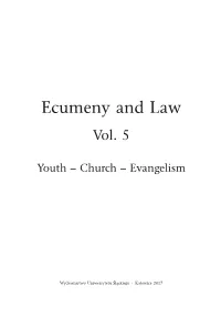 Ecumeny and Law Vol