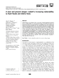 Ladakh's Increasing Vulnerability to Flash Floods and Debris Flows