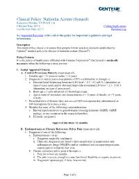 Nafarelin Acetate (Synarel) Reference Number: CP.PHAR.174 Effective Date: 02/16 Coding Implications Last Review Date: 02/17 Revision Log