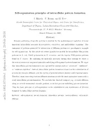 Self-Organization Principles of Intracellular Pattern Formation