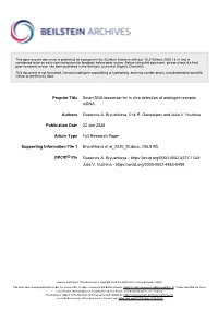 Smart DNA Biosensor for in Vitro Detection of Androgen Receptor Mrna