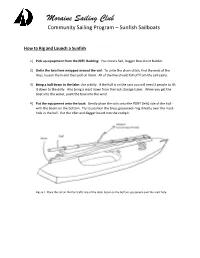Sunfish Rigging and De-Rigging Procedures