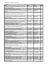 The Suburbanite Index, 1904-1912