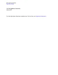 18.726 Algebraic Geometry Spring 2009