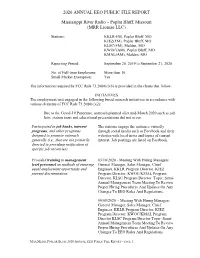 2020 ANNUAL EEO PUBLIC FILE REPORT Mississippi River