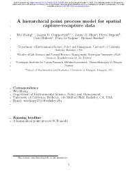 A Hierarchical Point Process Model for Spatial Capture-Recapture Data