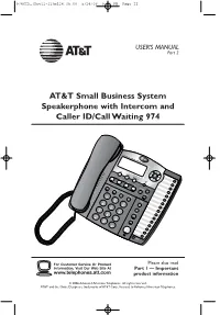 AT&T Small Business System Speakerphone with Intercom And