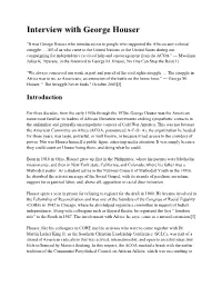 Interview with George Houser