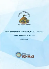 State of Research and Institutional Linkages