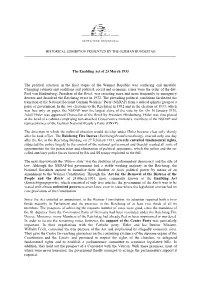 The Enabling Act of 23 March 1933 the Political Situation in the Final Stages of the Weimar Republic Was Confusing and Unstable