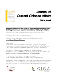The KMT–CCP Forum: Securing Consent for Cross-Strait Rapprochement André BECKERSHOFF