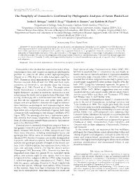 The Paraphyly of Osmunda Is Confirmed by Phylogenetic Analyses of Seven Plastid Loci