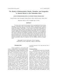 The Study of Metamorphic Rocks, Zonation and Isogrades in Garnet Rocks in the Hamadan Area