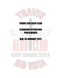 Travis Afb Aero Club Standard Operating Procedures Rev. 04 January 2011