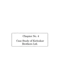 Chapter No. 4 Case Study of Kirloskar Brothers Ltd
