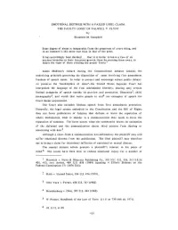 Emotional Distress with a Failed Libel Claim: the Faulty Logic of Falwell V