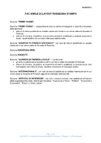 Fac Simile Di Layout Rassegna Stampa