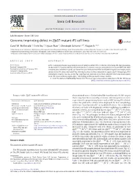 Genomic Imprinting Defect in Zfp57 Mutant Ips Cell Lines