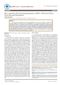 HIV-1 Infection: the Functional Importance of SDF1, CCR2 And
