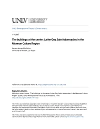 Latter-Day Saint Tabernacles in the Mormon Culture Region