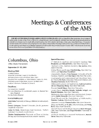 Meetings & Conferences of the AMS, Volume 48, Number 9