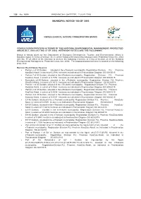 National Environmental Management: Protected Areas Act (57/2003): Consultation Process in Terms of the Act: Intention to Declare the Following 1699