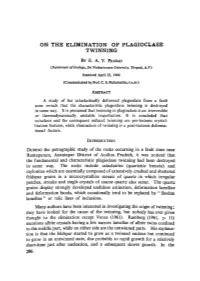 On the Elimination of Plagioclase Twinning