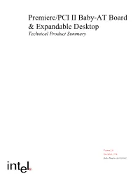 Premiere/PCI II Baby-AT Board & Expandable Desktop