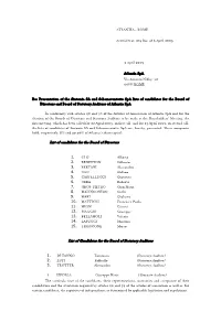 Presentation of the Sintonia SA and Schemaventotto Spa Lists of Candidates for the Board of Directors and Board of Statutory Auditors of Atlantia Spa