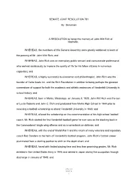 SENATE JOINT RESOLUTION 781 by Dickerson a RESOLUTION To