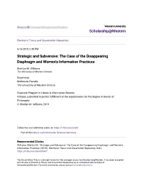 The Case of the Disappearing Diaphragm and Women's