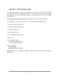 A. Appendix A. Plant Selection Guide