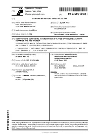 Compositions Comprising a Combination of a Free