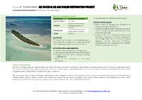 Ile Cocos & Ile Aux Sables Restoration Project