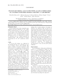 Pulmonary Edema Associated with Ascaris Lumbricoides in a Patient with Mild Mitral Stenosis: a Case Report