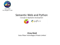 Semantic Web and Python Concepts to Application Development