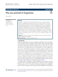 The Rise and Fall of Argentina